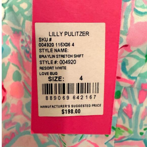 NWT Lilly Pulitzer Braylin shift dress in love bug $198 size 4 - Picture 7 of 9